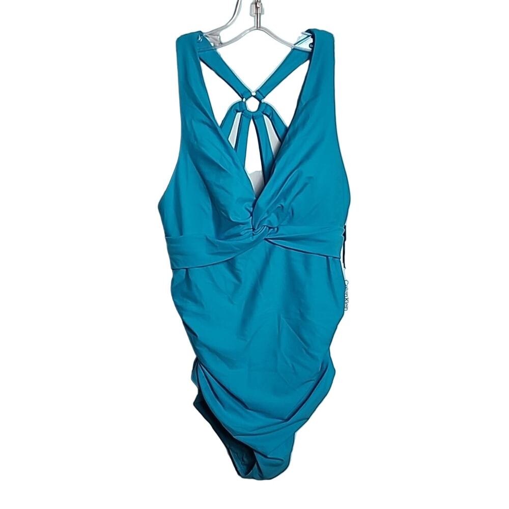 Calvin Klein Turquoise Blue Swimsuit. Size 10, NWT
